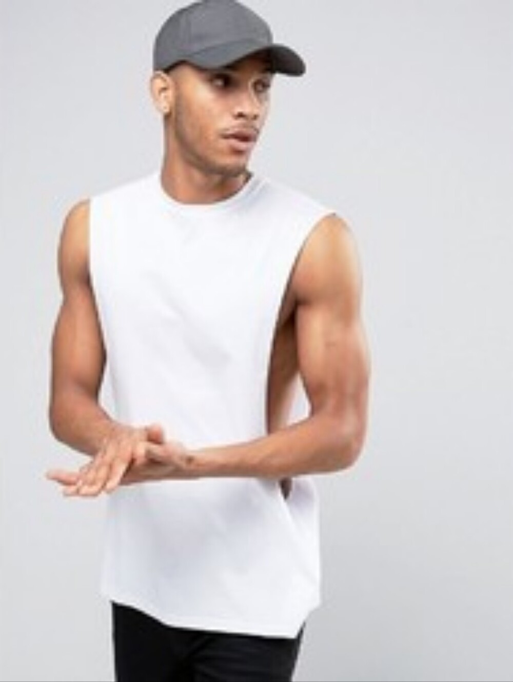 2- Pack Men's White Sleeveless Muscle Tanks